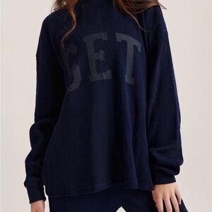 Set Active Navy Waffle in Tether Size Small